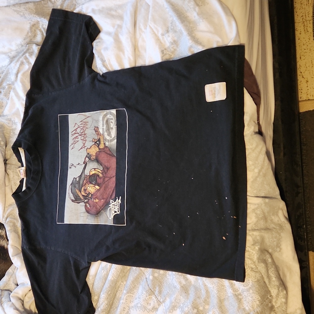 Ecko Black Graffiti Style Full Graphic Crewneck T-Shirt Vintage Y2K